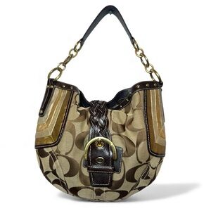 Coach - Rare Vintage C fabric w/Metalic Trim